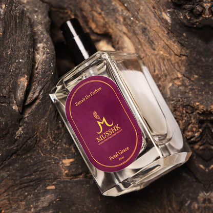Musshk Petal Grace Extrait De Parfum luxury perfume bottle with floral fragrance and premium scent